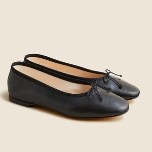 J Crew Zoe Navy Leather Ballet Flats Sz 7.5
